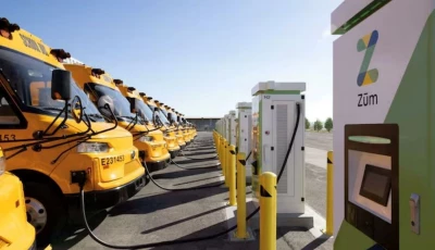 buses in oakland unified school district s vehicle to grid v2g electric school bus fleet stand in a bidirectional charging lot in oakland california u s may 15 2024 zum handout via reuters