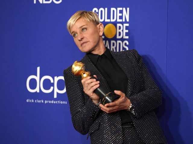 file photo 77th golden globe awards photo room beverly hills california us january 5 2020 ellen degeneres poses backstage with her carol burnett award reuters mike blake file photo file photo 77th golden globe awards photo room beverly hills california us january 5 2020 ellen degeneres poses backstage with her carol burnett award reuters mike blake file photo