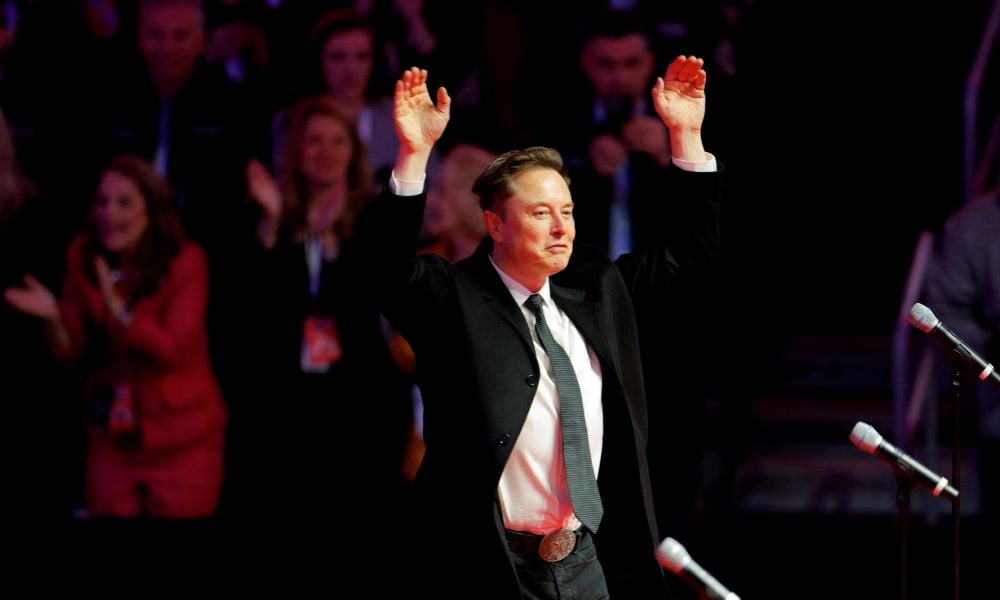 elon musk at a rally with donald trump in washington dc on sunday photo reuters