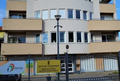 indian embassy in the croatian capital zagreb photo afp