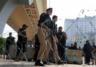 police guard a road leading to red zone in peshawar on october 11 2026 photo reuters police guard a road leading to red zone in peshawar on october 11 2026 photo reuters