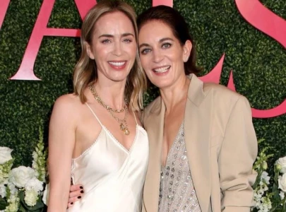 emily blunt declares i m the tucci today while supporting sister and stanley tucci s wife