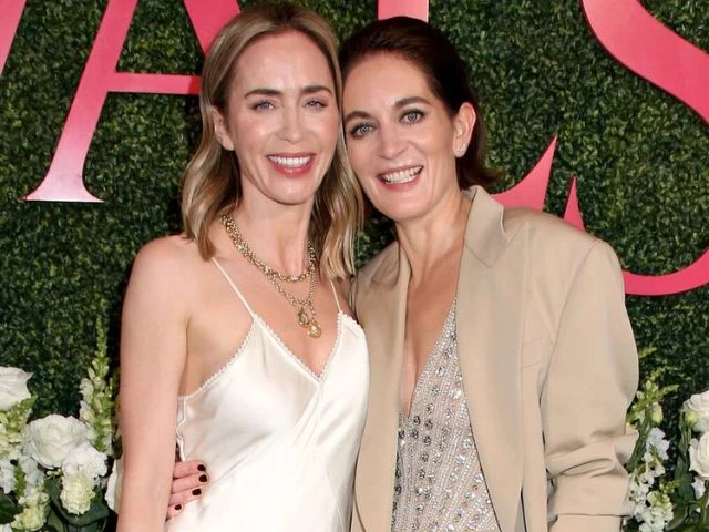 emily blunt declares i m the tucci today while supporting sister and stanley tucci s wife