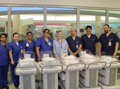 woman in uae gives birth to five babies in rare medical case