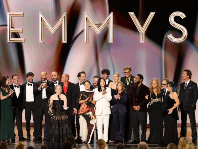 Katie Dippold and the cast and crew accept the award for Outstanding Comedy Series Award for 