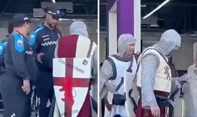 england fans face stadium ban over crusader costumes in qatar england fans face stadium ban over crusader costumes in qatar