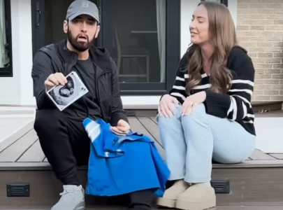 grandpa shady s littlest fan baby elliot steals spotlight at eminem concert