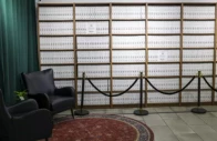 roughly 3 5 million pages of the epstein files were bound in 3 437 volumes for the exhibition angela weiss afp
