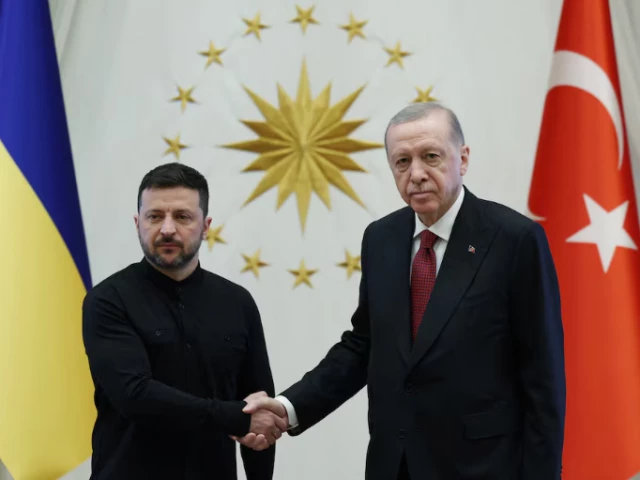 turkey s president tayyip erdogan meets with ukrainian president volodymyr zelenskiy at the presidential palace in ankara turkey may 15 2025 photo reuters turkey s president tayyip erdogan meets with ukrainian president volodymyr zelenskiy at the presidential palace in ankara turkey may 15 2025 photo reuters