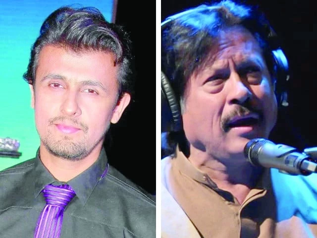singer sonu nigam attaullah khan esakhelvi photo file singer sonu nigam attaullah khan esakhelvi photo file