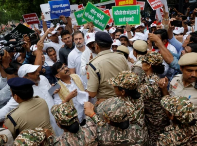 rahul gandhi among opposition leaders detained during protest against india election panel rahul gandhi among opposition leaders detained during protest against india election panel