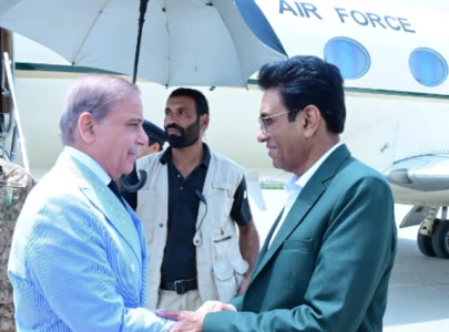 pm shehbaz arrives in karachi on day long visit pm shehbaz arrives in karachi on day long visit