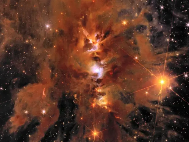 this handout image obtained on may 23 2024 courtesy of nasa esa csa shows space telescope euclid s new image of star forming region messier 78 the central and brightest region a vibrant nursery of star formation enveloped in a shroud of interstellar dust the european space agency esa unveiled on may 23 2024 a first batch of scientific images of the cosmos taken by the euclid space telescope which will observe two billion galaxies over six years in an attempt to unravel the mystery of elusive dark matter afp