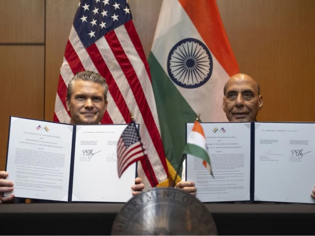 the united states has signed a 10 year defence framework agreement with india source x the united states has signed a 10 year defence framework agreement with india source x