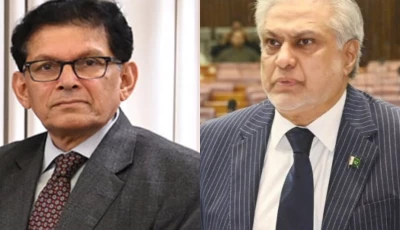 newly appointed bangladesh fm dr khalilur rahman right with pakistan s fm ishaq dar left