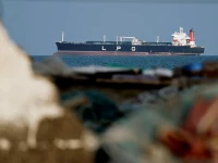 an lpg gas tanker at anchor as traffic is down in the strait of hormuz amid the u s  israeli conflict with iran in shinas oman march 11 2026 reuters