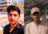 victims aged 16 and 17 on a motorcycle were run over near karimabad furniture market family demands action against heavy vehicles photo express