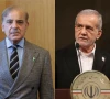 pm shehbaz right holds talks with iranian president masoud pezeshkian left on us iran ceasefire