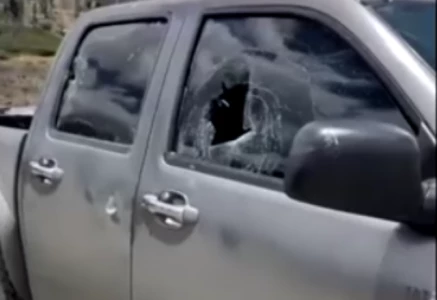 video shows attack on president noboa s motorcade in ecuador source screenshot from reuters