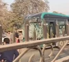 brt bus crashes between university of peshawar islamia college stations