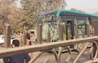 brt bus crashes between university of peshawar islamia college stations