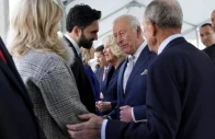britain s king charles standing next to queen camilla interacts with new york city mayor zohran mamdani during a visit to the 9 11 memorial in new york city photo reuters