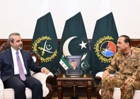 chief of defence forces and chief of army staff field marshal asim munir meets syrian foreign minister asaad hassan al shaibani photo ispr chief of defence forces and chief of army staff field marshal asim munir meets syrian foreign minister asaad hassan al shaibani photo ispr