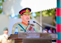 commander national strategic command gen syed aamer raza addressing the ceremony at the passing out parade of the 154th pma long course and 39th technical graduate course at kakul photo ispr
