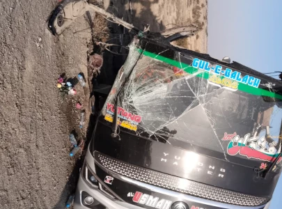 nine killed 36 injured as passenger coach overturns on makran coastal highway