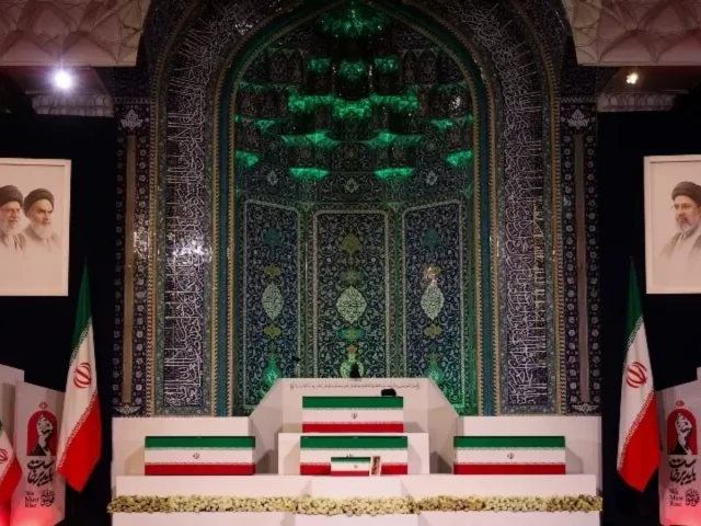 the coffins of iran s slain supreme leader ali khamenei and his family members are pictured at the grand mosalla in tehran photo afp the coffins of iran s slain supreme leader ali khamenei and his family members are pictured at the grand mosalla in tehran photo afp