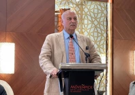 senator mushahid hussain sayed speaking at the two day international conference on afghan predicament and trajectory to peace in islamabad photo express