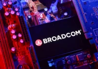 a broadcom logo and a computer motherboard appear in this illustration photo reuters