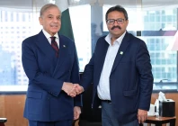 the express tribune bureau chief amir ilyas rana met prime minister shehbaz sharif photo express