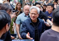 nvidia ceo jensen huang greets fans during his visit to a pc cafe in seoul south korea photo reuters