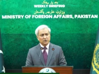 fo spokesperson tahir andrabi addresses a weekly press briefing in islamabad photo screengrab fo spokesperson tahir andrabi addresses a weekly press briefing in islamabad photo screengrab