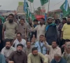 ji began a protest at natha khan bridge on shahrah e faisal in karachi photo express