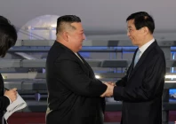 north korean leader kim jong un shakes hands with chinese people s political consultative conference cppcc chairman wang huning during kim s visit to dandong liaoning province china october 24 2026 photo reuters