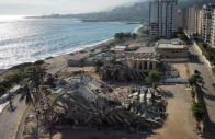 a drone view of the destroyed buildings in the aftermath of the june 24 earthquakes in macuto la guaira state venezuela photo reuters