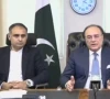finance minister muhammad aurangzeb and minister of state for finance bilal azhar kayani address a news conference in islamabad on june 5 2026 screengrab
