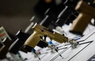 pistols are displayed during the national rifle association annual meeting in atlanta georgia us photo reuters
