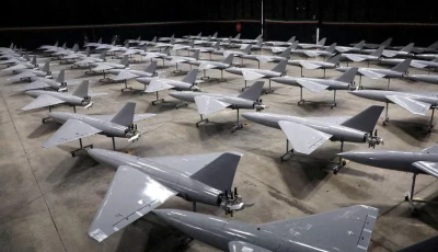 iranian drones are displayed during a ceremony of the joining new drones to the iranian army s combat organisation in an undisclosed location in iran photo reuters iranian drones are displayed during a ceremony of the joining new drones to the iranian army s combat organisation in an undisclosed location in iran photo reuters