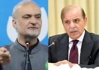 prime minister shehbaz sharif and jamaat e islami ji chief hafiz naeemur rehman photo file