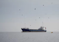a vessel at the strait of hormuz off the coast of oman s musandam province photo reuters