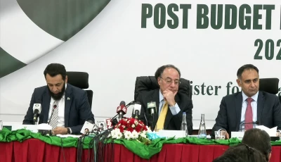 finance minister holds post budget press conference screengrab