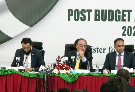 finance minister holds post budget press conference screengrab
