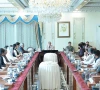 pm shehbaz meets newly elected pml n members of g b assembly photo x