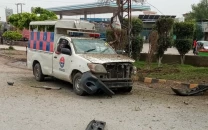 two police personnel injured in ied blast near police vehicle in peshawar