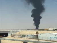 a large plume of black smoke rises from the fuel storage area at king khalid international airport in riyadh saudi arabia september 19 2026 photo reuters