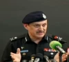 karachi aig azad khan speaking at a press conference at the central police office screengrab