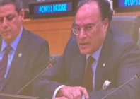 finance minister muhammad aurangzeb speaking at the high level event on the climate implementation bridge bridge in new york photo x